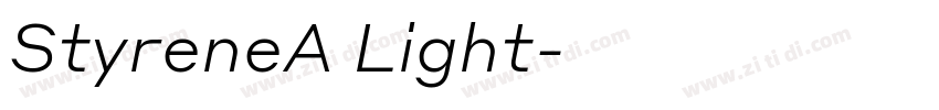 StyreneA Light字体转换